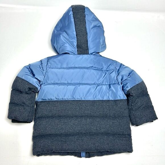 Emporio Armani Baby Boy’s Hooded Down Puffer Jacket Blue and Gray 18 months - Picture 3 of 13